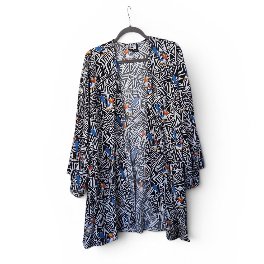 Oh My Disney The Lion King Zazu Tribal Open Duster Cardigan, Women's Size 2XL